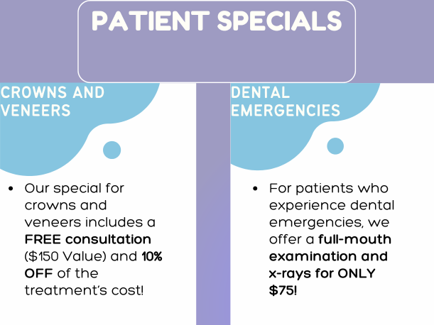 West Creek Dental patient specials, south austin tx