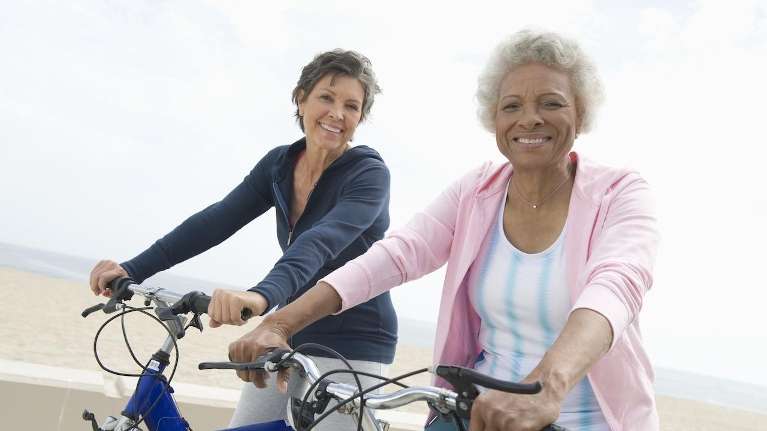 Ladys Biking in Ocean Side